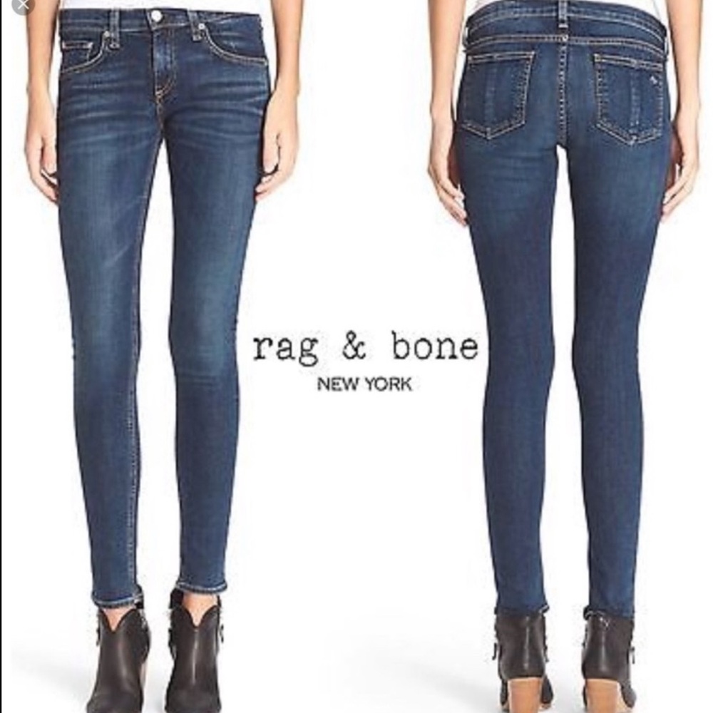 Rag & Bone Skinny Denim Jeans Medium Wash Women’s Sz‎ 26